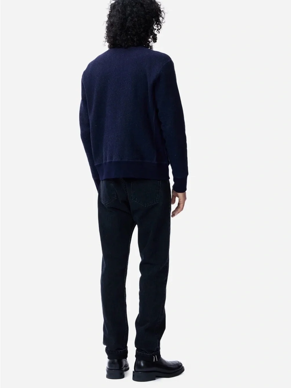 3sixteen Navy Crewneck Sweater in Indigo